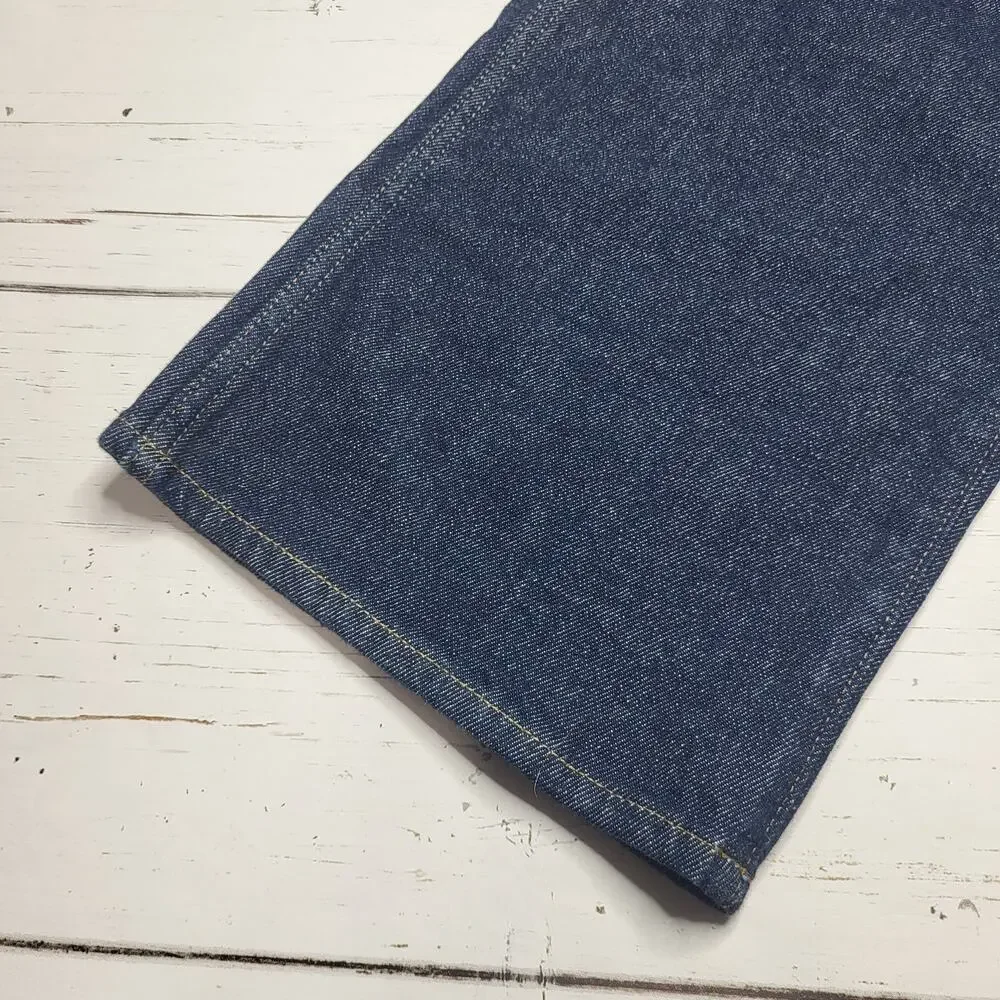 J. Crew Full Length Slim Wide Leg Trouser Jeans Patch Pocket Dark Rinse Wash 26 - Picture 8 of 11